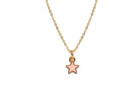 Dije Esmaltado Estrella Dorada Pequeña Rosa x 10 Unidades FOTO 3